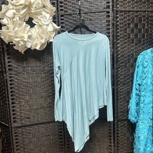 Madison Margiela MM6 Blue Asymmetric Tunic Top Size XS